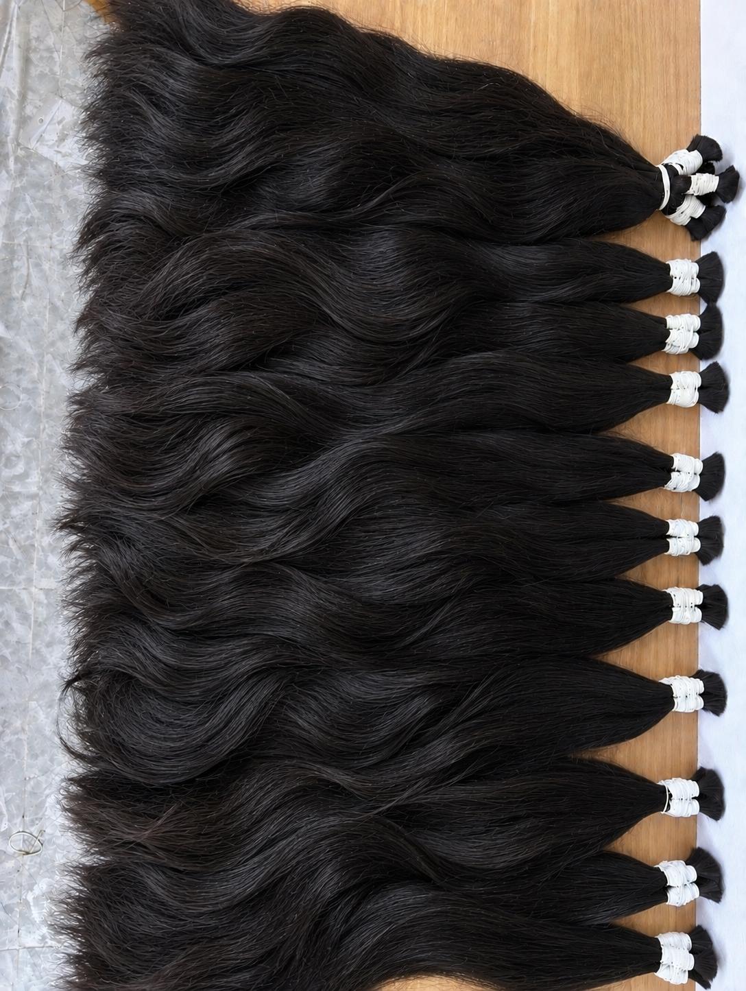 HANNY HAIR – Virgin Bulk Human Hair | Natural Black
