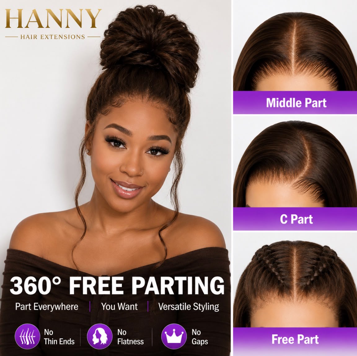 HD Invisible Lace Front Wig 13x4 – 100% Human Hair