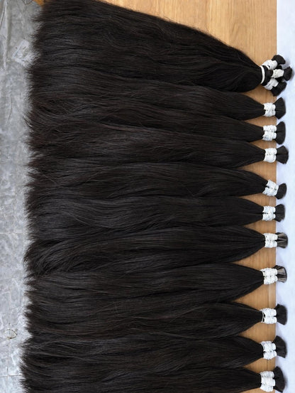 HANNY HAIR – Virgin Bulk Human Hair | Natural Black