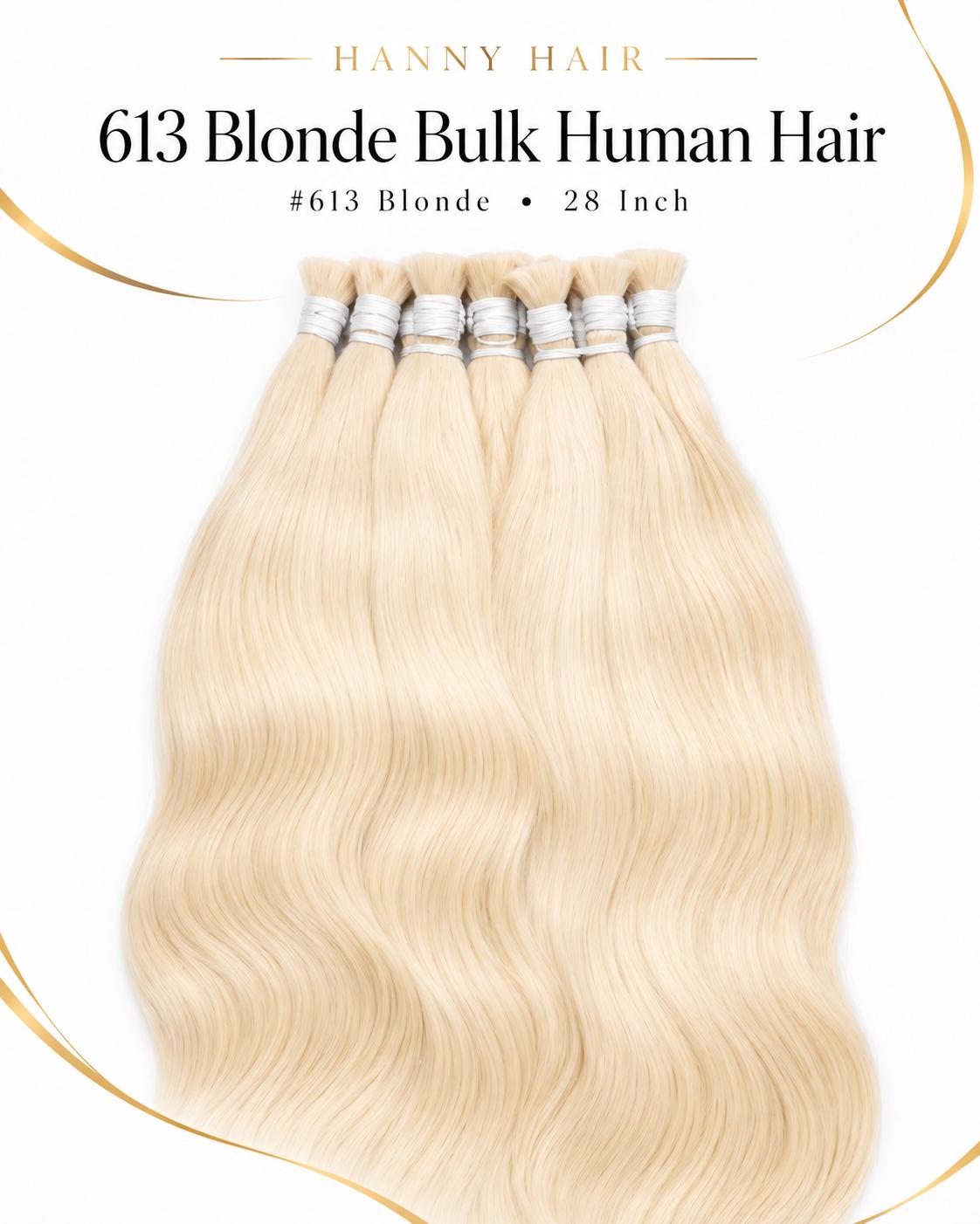 HANNY HAIR — #613 Blonde Virgin Bulk Human Hair