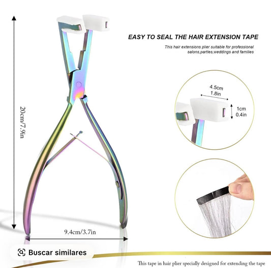 Pinza plana para extensiones Tape-ins