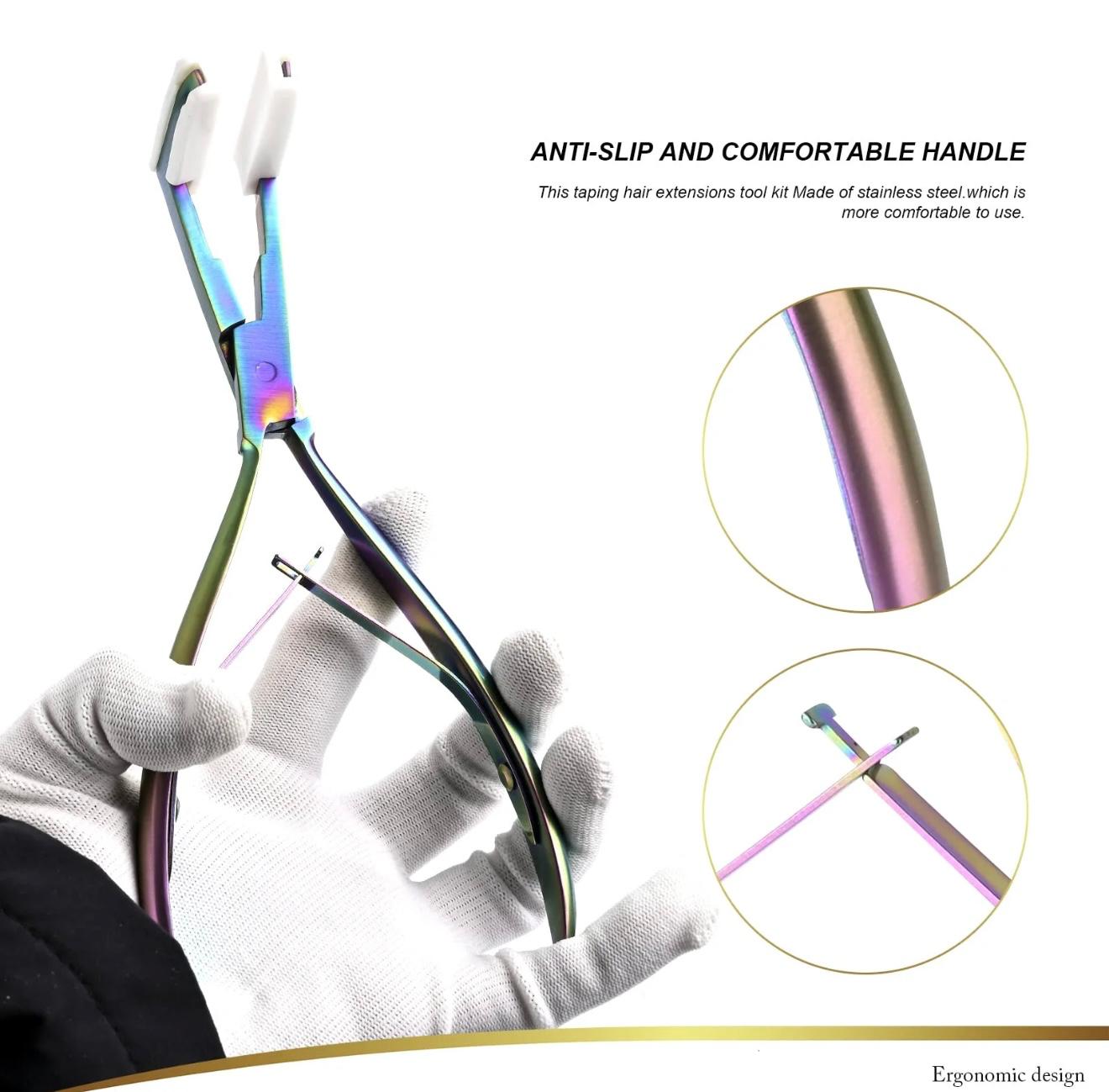 Pinza plana para extensiones Tape-ins