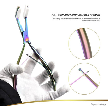 Pinza plana para extensiones Tape-ins