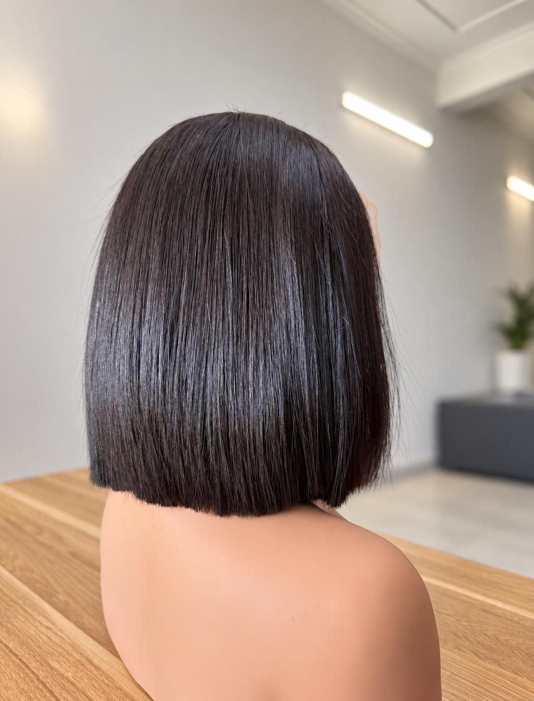 Peluca Bob Liso de Cabello 100% Humano